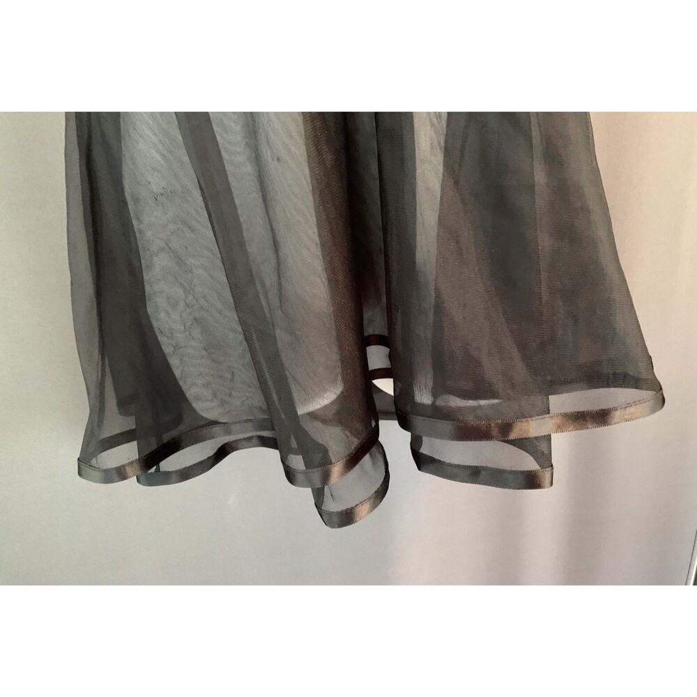 VTG Y2K Cinema Etoile Black Sheer Babydoll Chemise Negligee Medium Sexy Romantic - Picture 5 of 15